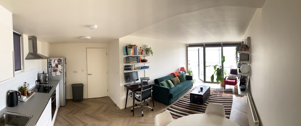 Completed decorating work photographed in Peckham, South London.