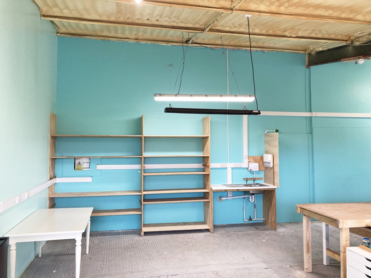 Decorating project details from an industrial unit in South Wiltshire.