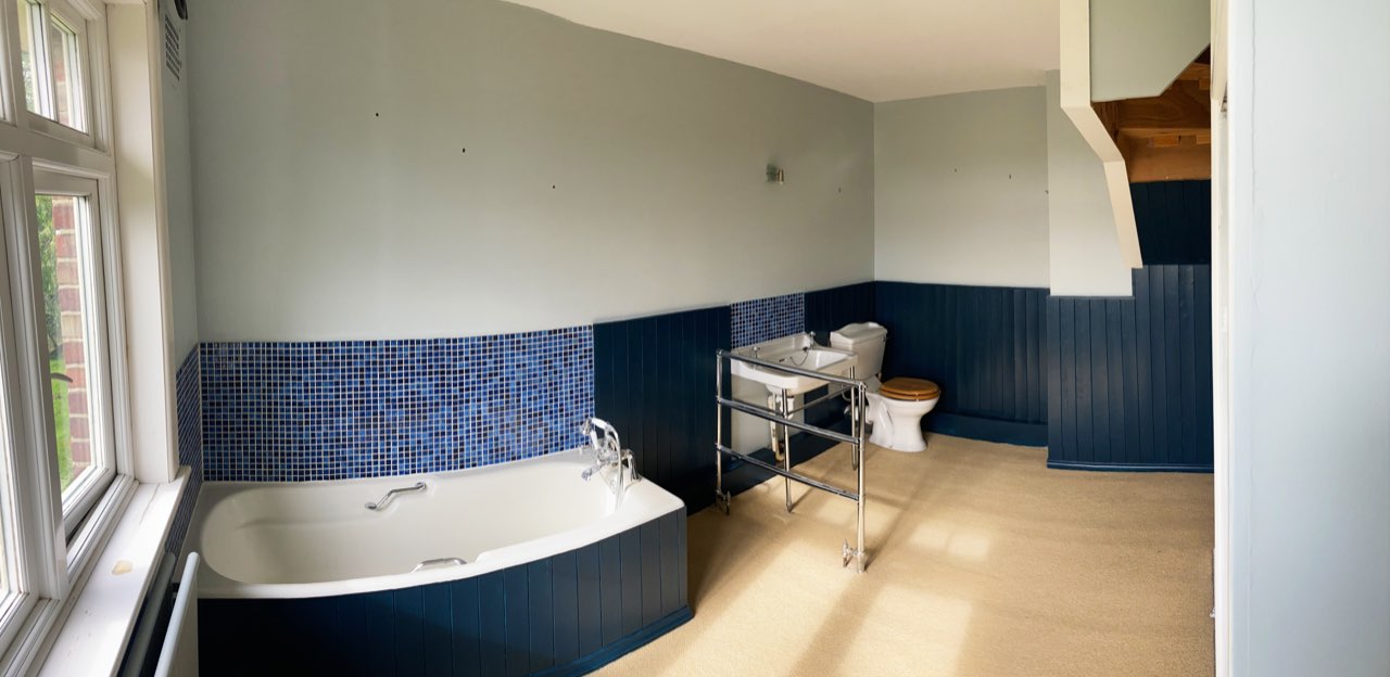 Decorating project photographed in Coombe Bissett, Wiltshire.